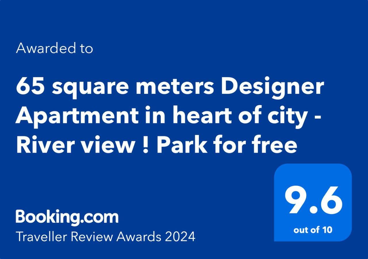65 Square Meters Designer Apartment In Heart Of City - River View ! Park For Free Nis Exterior photo